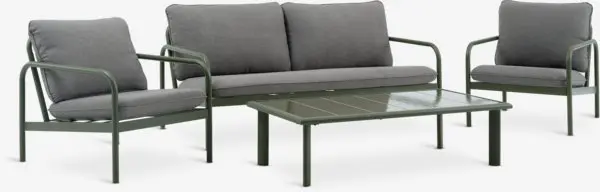 Loungesett TEGLUM 4,5 seter olivengrønn