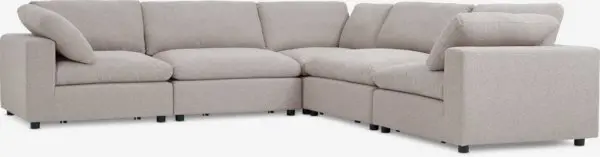 Modulsofa LYBY 5-seter hjørne sand stoff