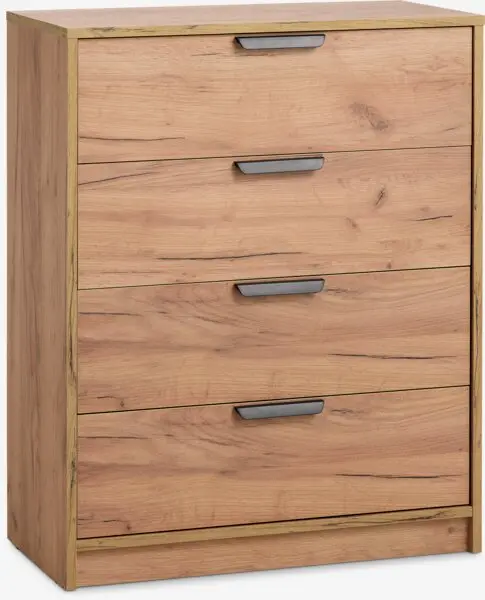 Kommode JENSLEV 4 skuffer natur villeikfarget