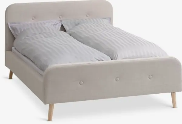 Sengeramme KONGSBERG 150x200cm beige stoff