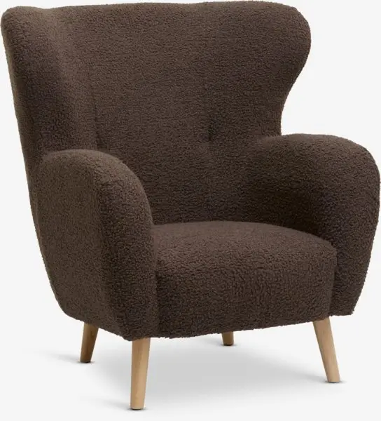 Lenestol VILDSUND brun teddy