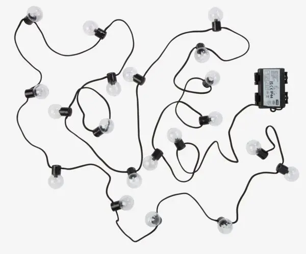 Lyslenke utendørs GULIRISK L380cm m/20LED klar