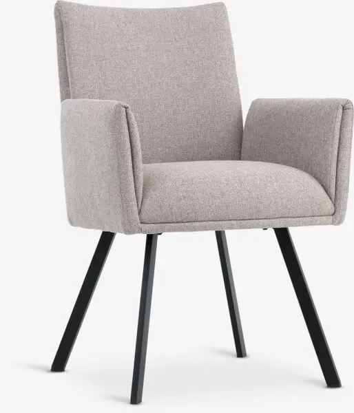 Spisestol GJESING beige stoff/svart