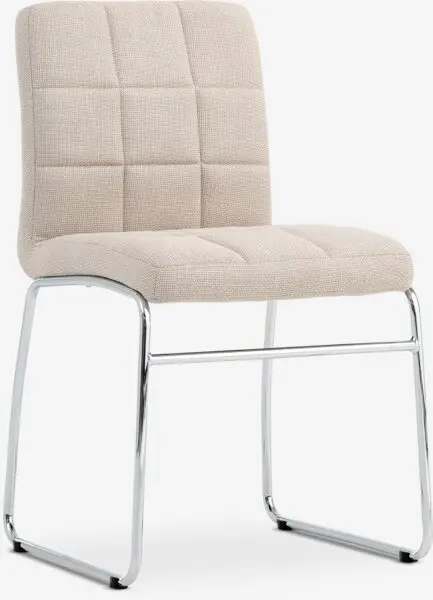 Spisestol HAMMEL beige stoff/krom