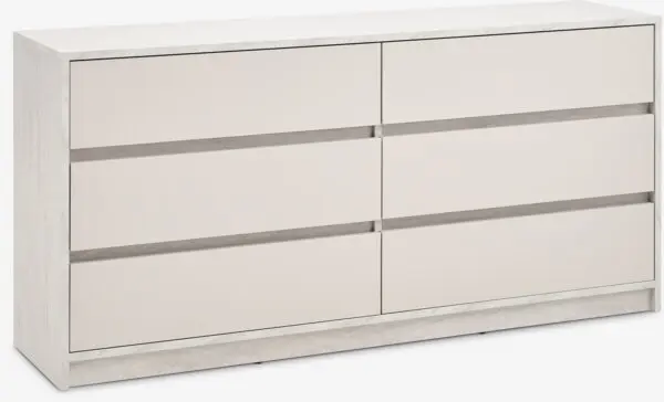 Kommode BILLUND 3+3 skuffer travertinfarget/beige
