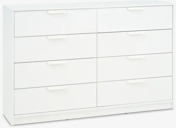 Kommode JENSLEV 4+4 skuffer hvit