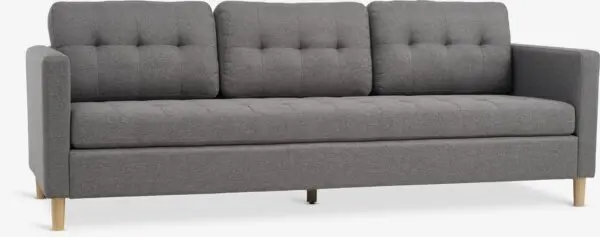 Sofa FALSLEV 3-seter grå stoff