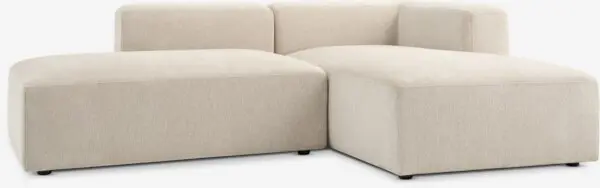 Modulsofa SKEJBY 2-seter sjese/åpen ende beige stoff