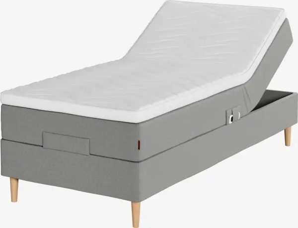 Regulerbar seng 90x200 TONDRA + RESA grå-23 Medium
