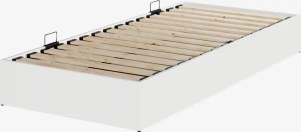 Seng med oppbevaring SEDEN 90x200 sidelift hvit
