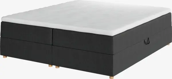 Kontinentalseng 150x200 SKAUMA + FLYA grå-40 Ekstra fast