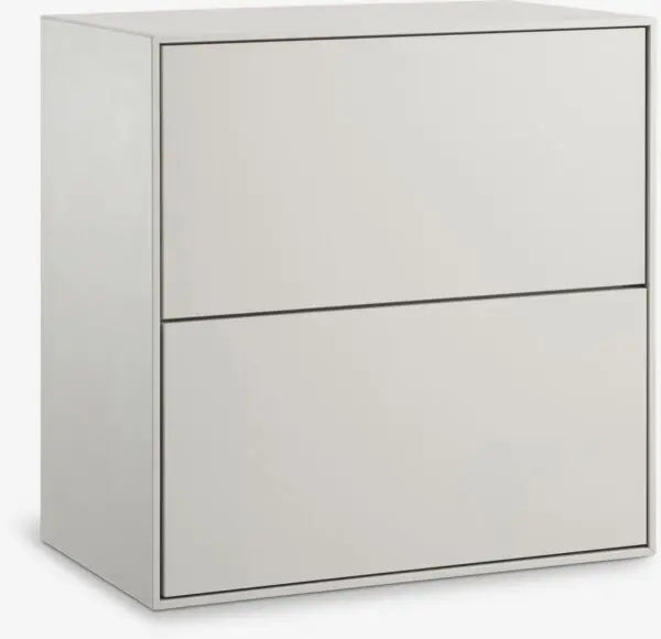 Reolmodul GEDSTED kommode 2 skuffer beige