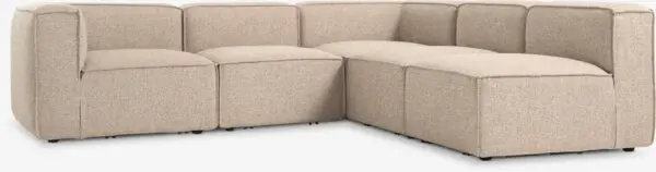 Modulsofa SKIBBY 5-seter åpen ende sand stoff