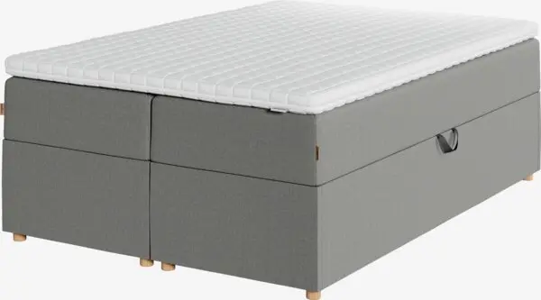 Kontinentalseng 140x200 TYSLA + KOLA grå-23 Fast