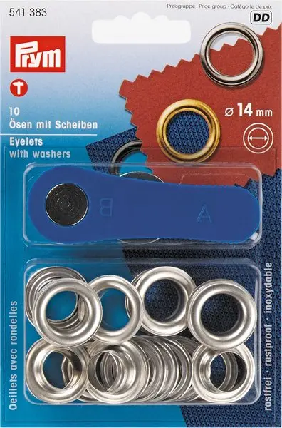 Maljer 14mm 10stk/pk sølvfarget