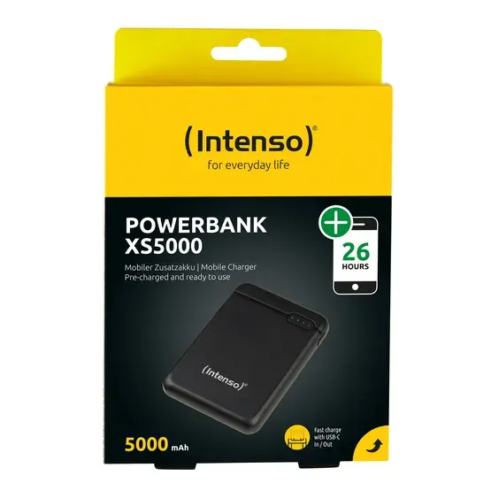 Intenso Powerbank 5000 mAh, svart