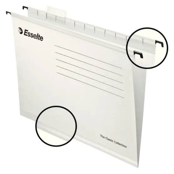 Esselte Hengemappe  Classic A4 Pakke/25 Hvit