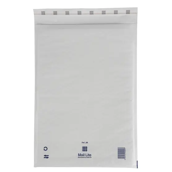 Boblekonvolutt Mail Lite K7 350x470 mm hvit, 100 stk.