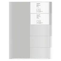Plastmappe 5-fliker A4 transparent 25 Stk