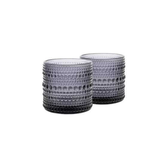 Lyslykter 2-pakning røykfarget glass