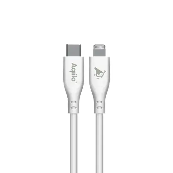 Aqiila Cablebird CS22 USB C - Lightning 30W silikon 2m hvit