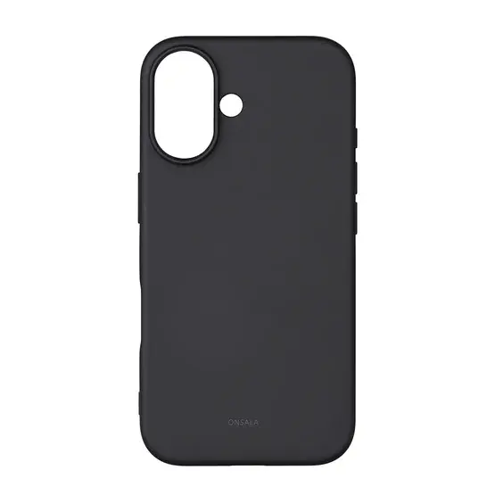 ONSALA mobildeksel silikoneffekt MagSeries svart – iPhone 16