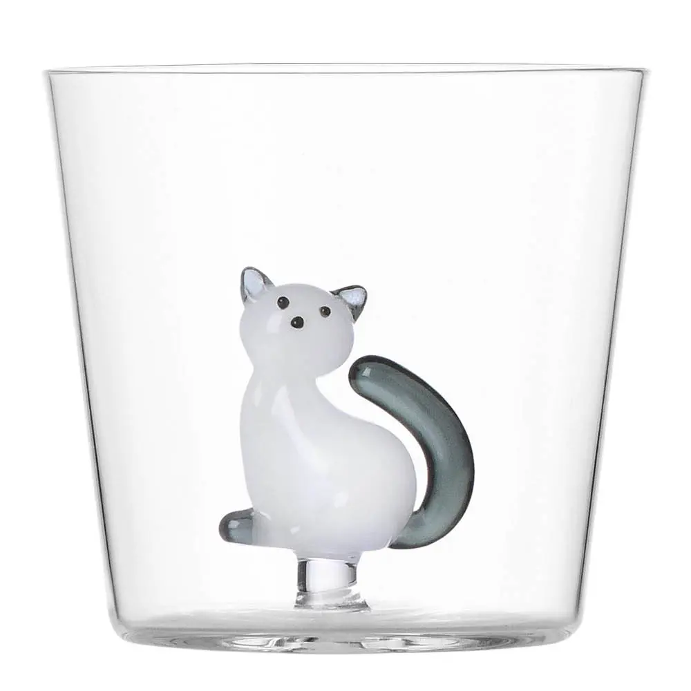 Ichendorf Milano Tabby Cat vannglass 35 cl katt grå hale