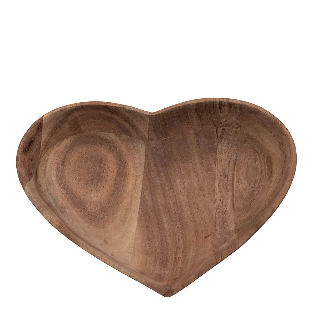 Sögne Home Hjerteskål medium 29x23 cm akasietre
