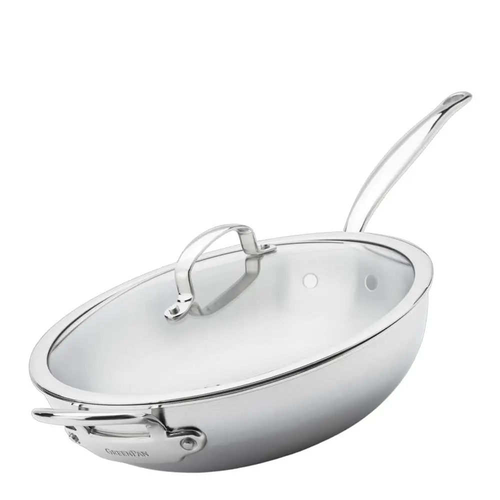 GreenPan Premiere ubelagt 5-lags wok 30 cm 4,74L med sidehåndtak
