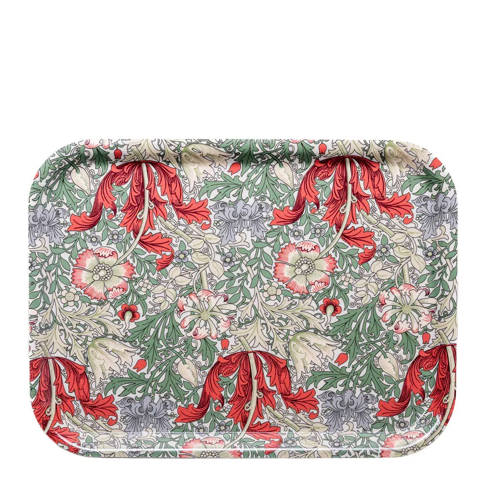 William Morris Comton rektangulær brett 27x20 cm rød
