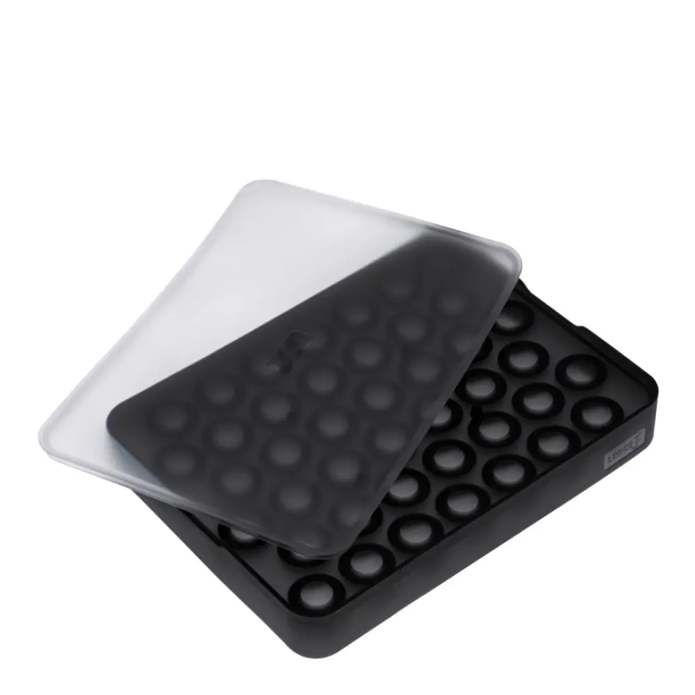 Lurch Isbitform kuler m/ lokk 2 cm svart
