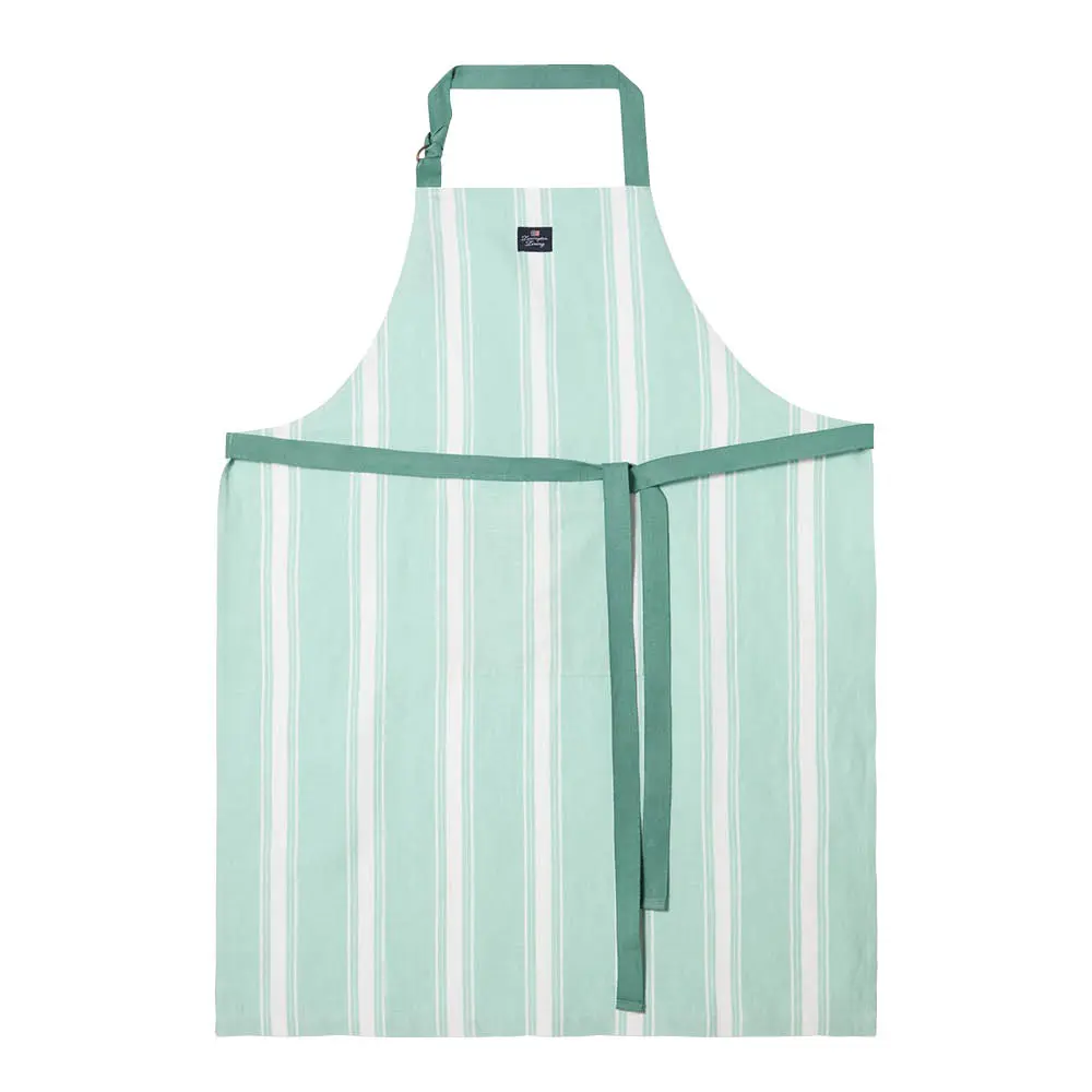 Lexington Forkle lin/bomull 80x105 cm grønn/hvit stripete