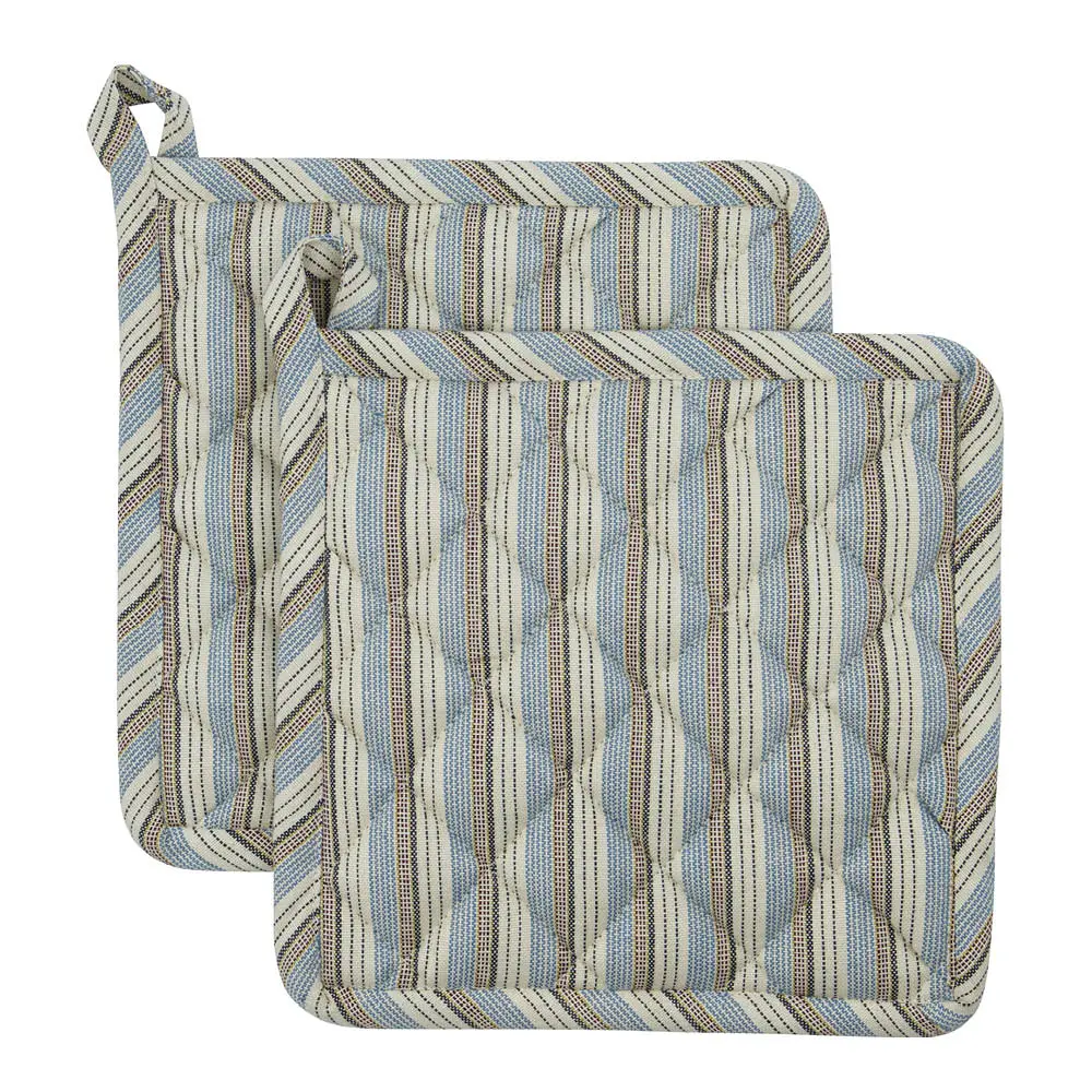 House Doctor Chef gryteklut 22,5x22,5 cm 2 stk blå/sand