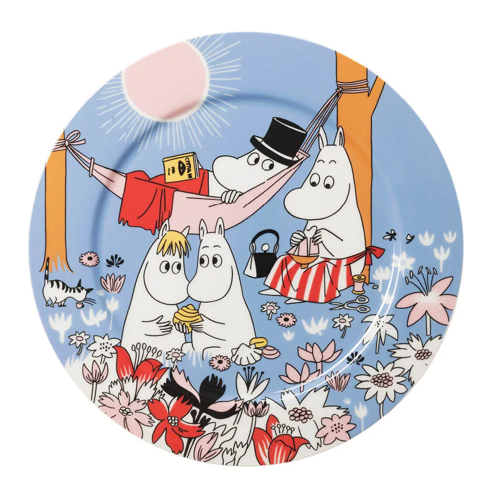 Moomin Arabia Serveringsfat 30 cm Familietid blå