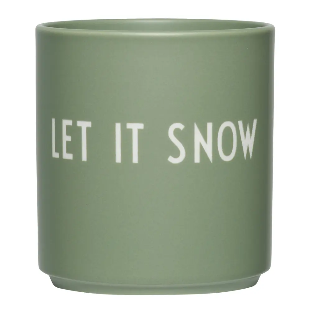 Design Letters Favourite kopp LET IT SNOW 25 cl green