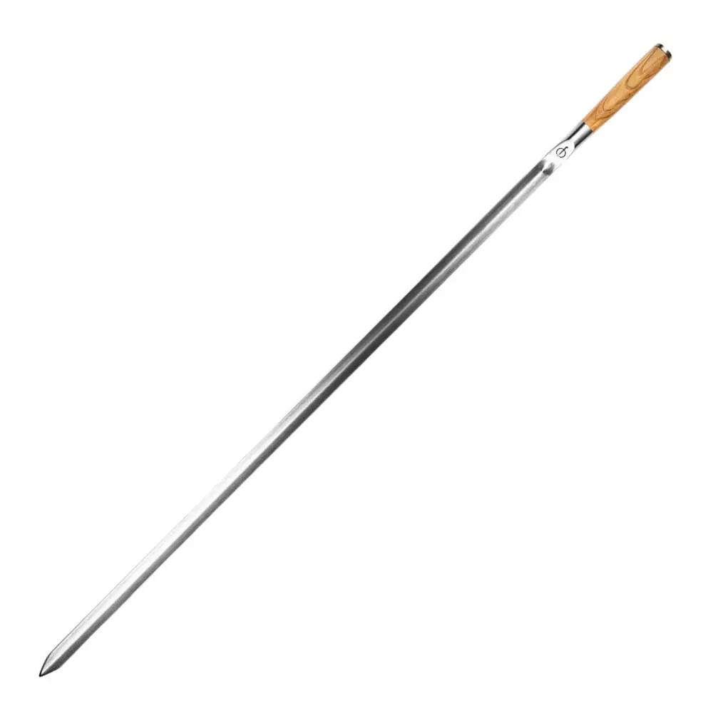 Forged Churrasco grillspyd V-form 70 cm stål/oliventre