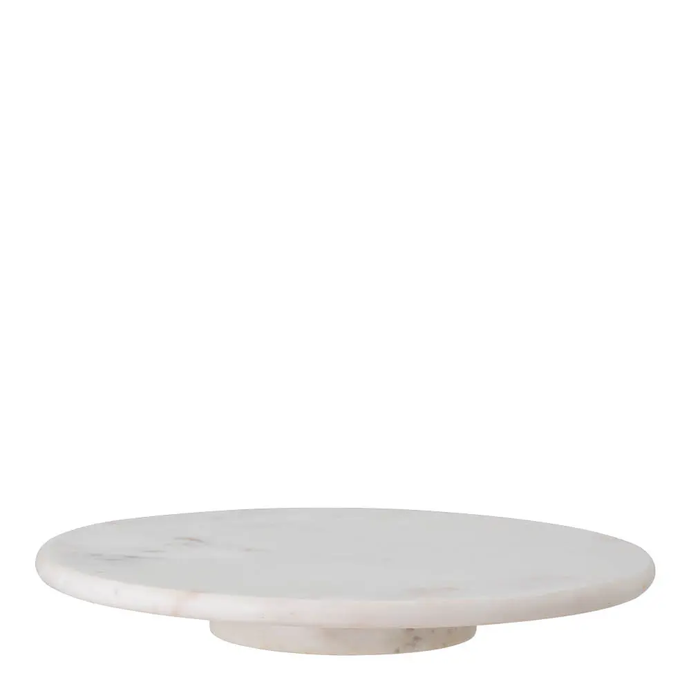 Bloomingville Ellin roterende fat 35,5 cm marmor hvit