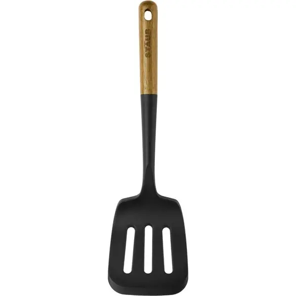 Staub Stekespade i silikon 8,4x31 cm akasietree/svart