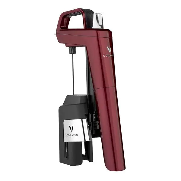 Coravin Timeless six+ vinkonserveringssystem 11 deler i veske burgunder