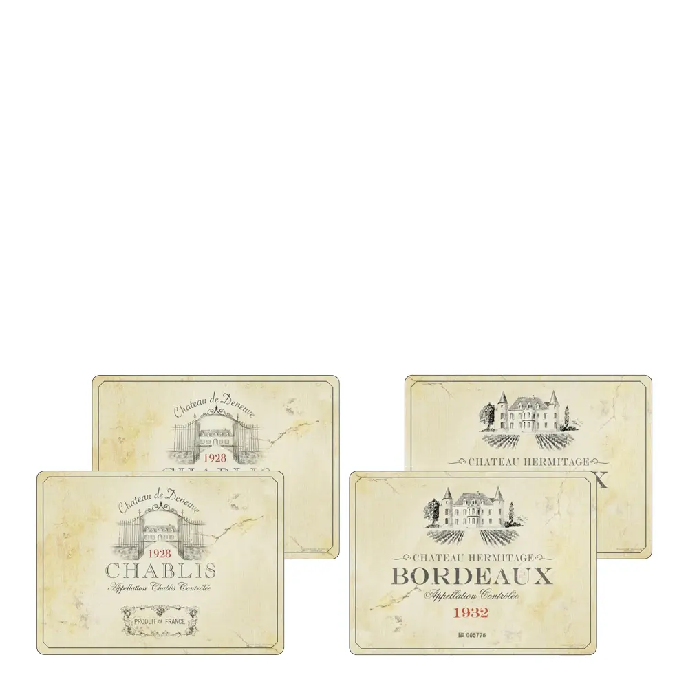 Pimpernel Vin de france bordbrikke 4 stk beige