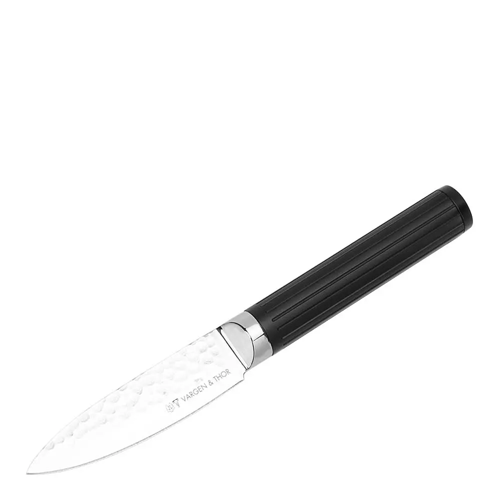 Vargen & Thor Glima grønnsakskniv 9 cm stål/svart