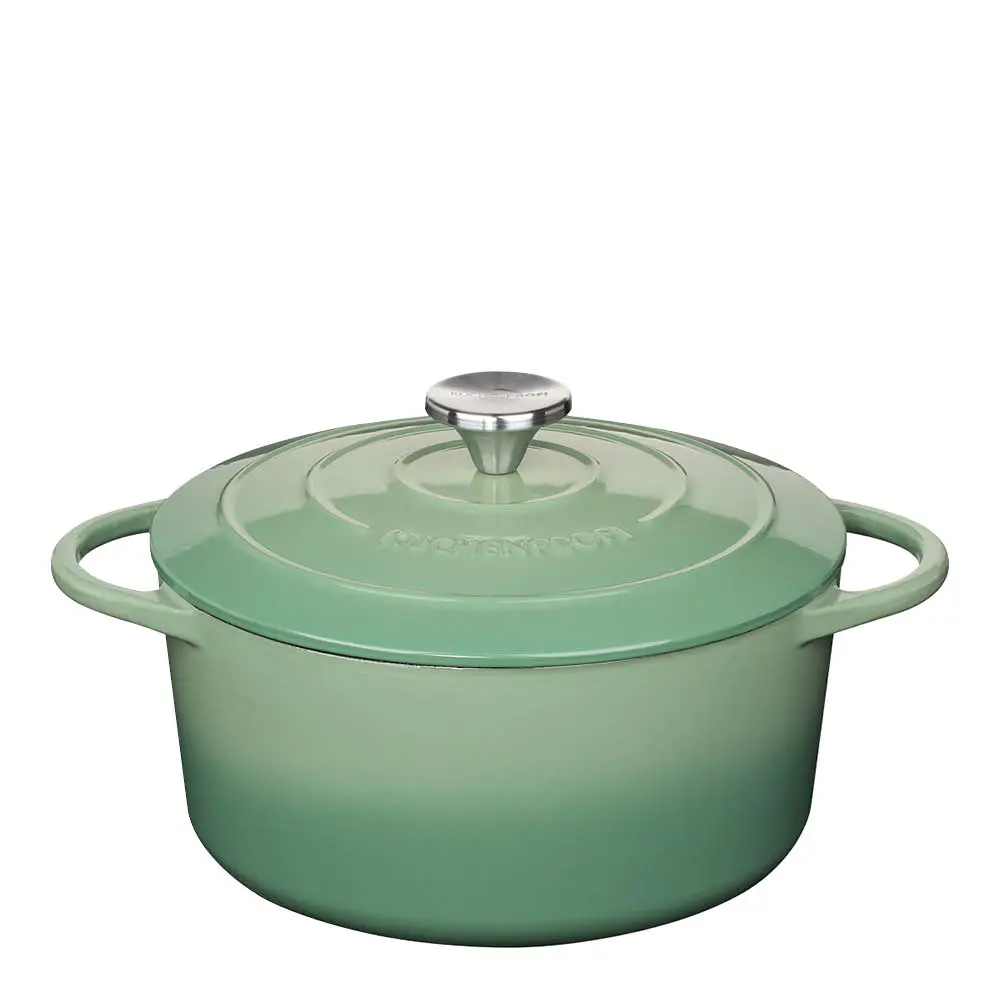 Küchenprofi Provence støpejernsgryte rund 24 cm 4,2L jade