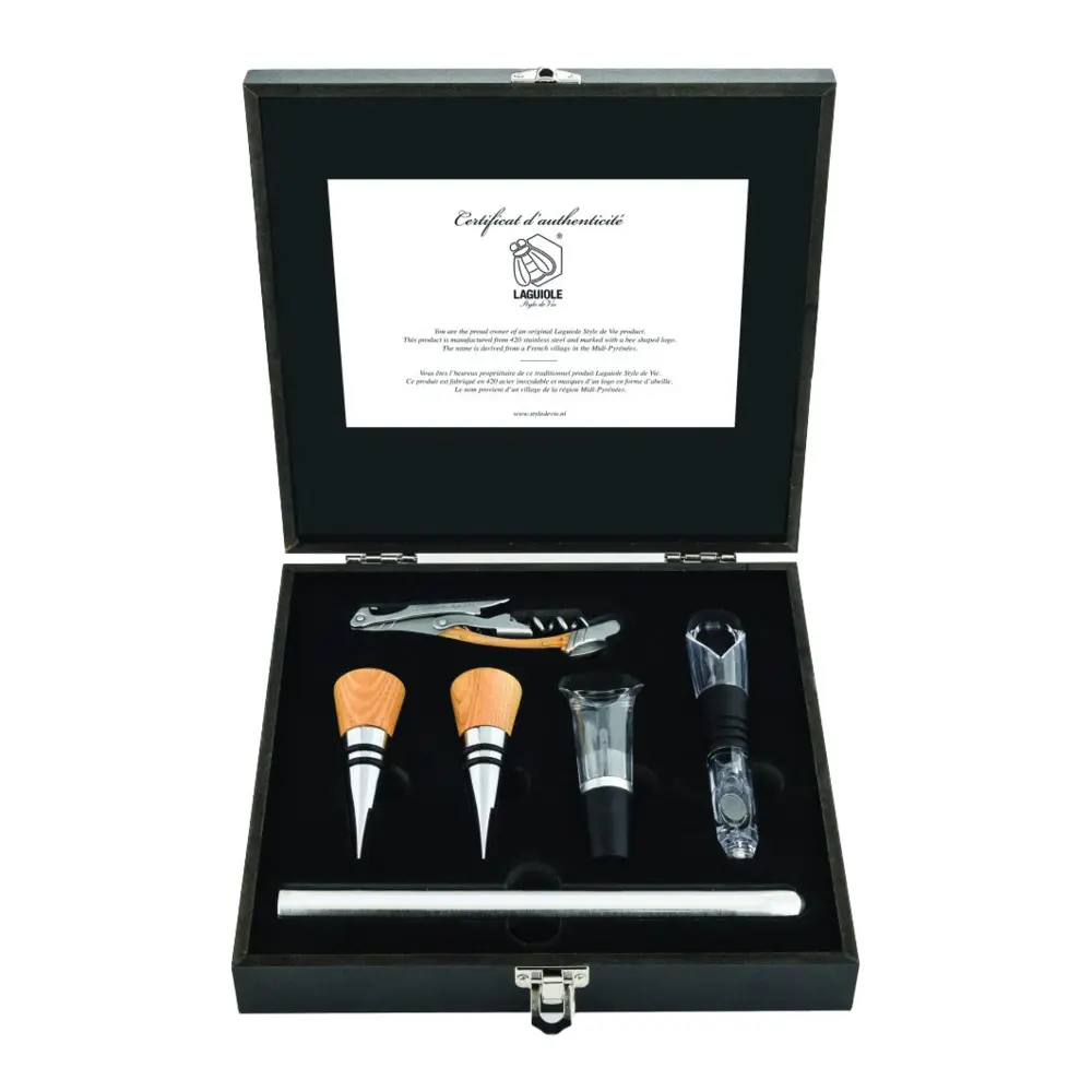 Laguiole Style de Vie Korketrekker set oak