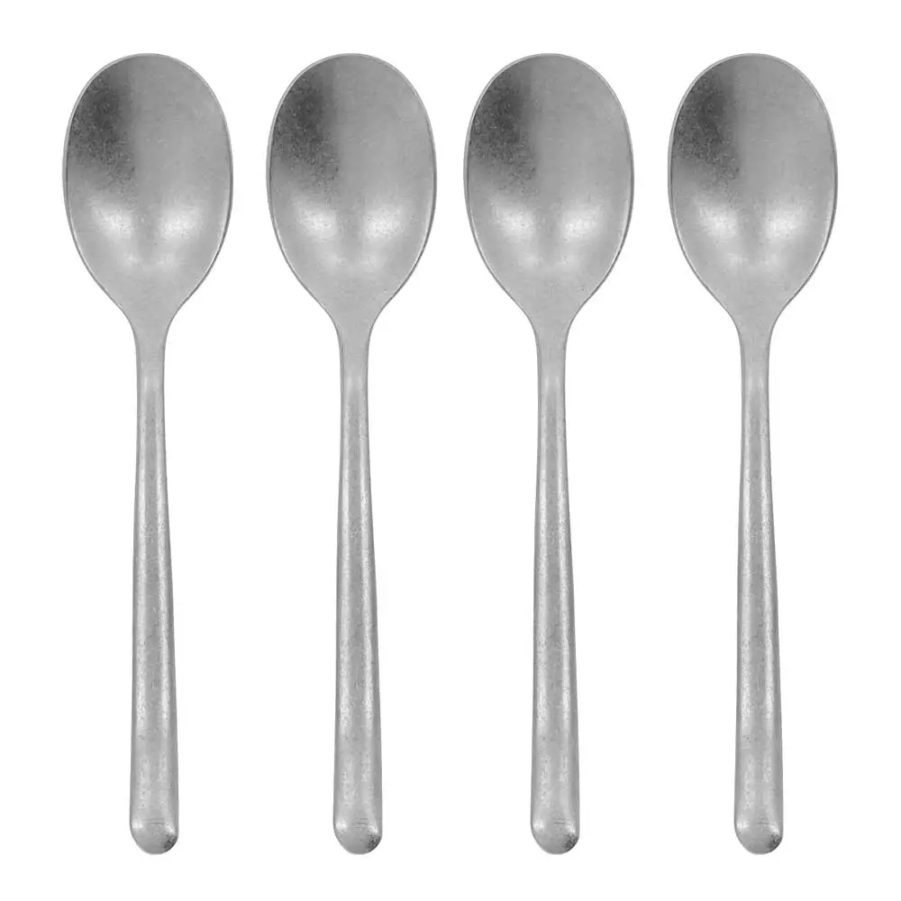 Nicolas Vahé Teskje 14 cm 4 stk antikk sølvfinish