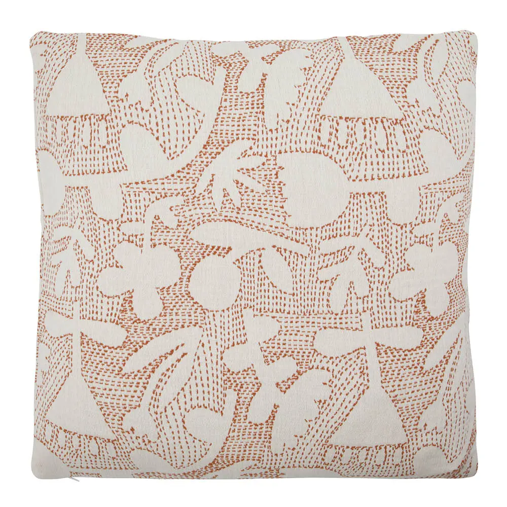 House Doctor Sari putetrekk i bomull 50x50 cm off-white/brun