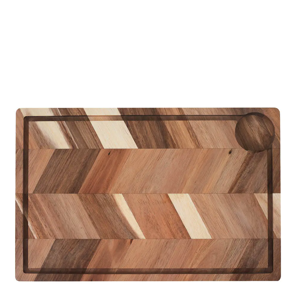 Aida Design skjærebrett m/saftrille 40x26x3 cm akasie