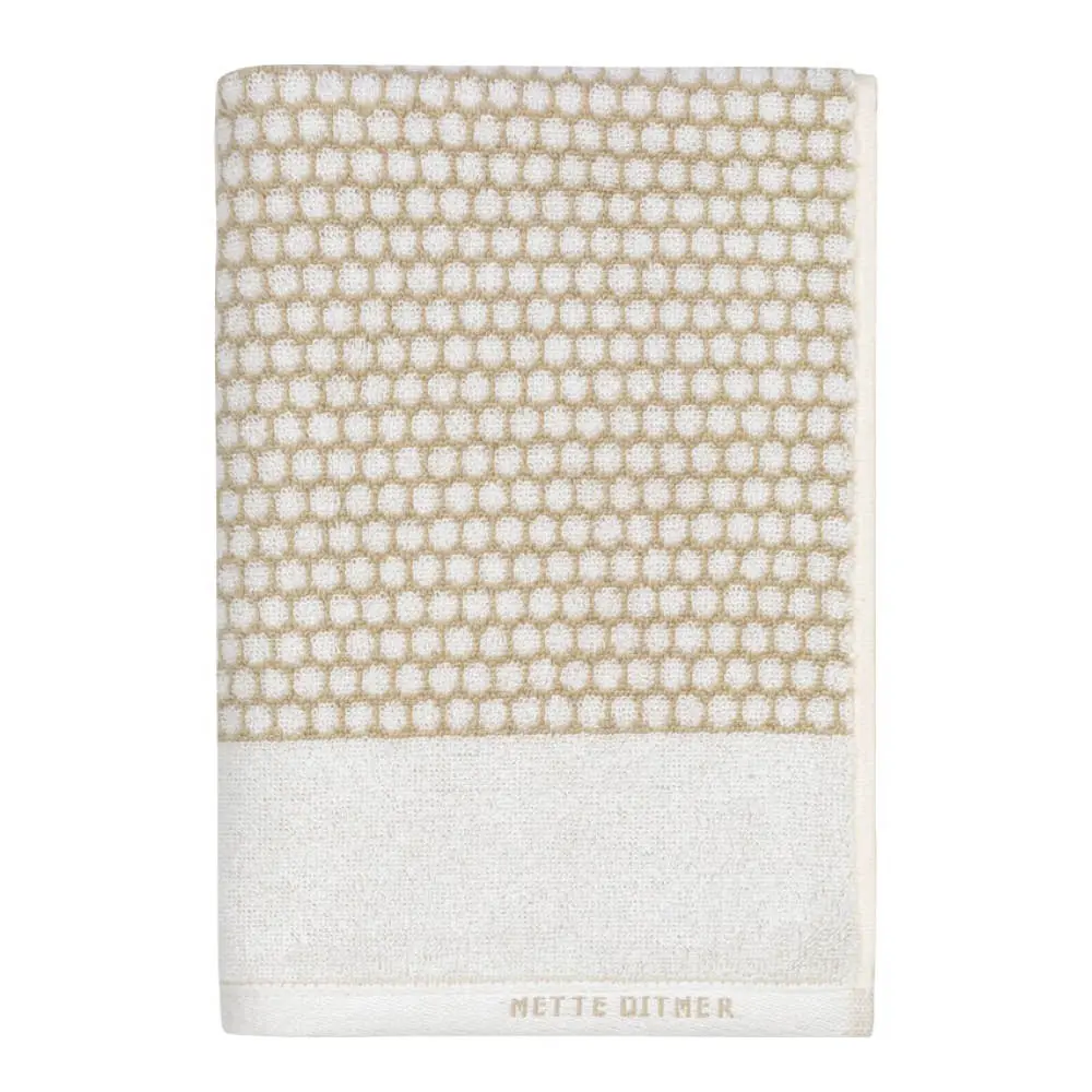 Mette Ditmer Grid badehåndkle 140x70 cm sand/offwhite
