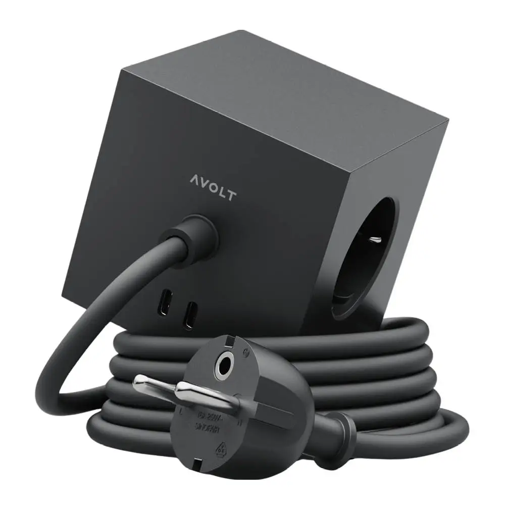Avolt Square 1 USB-C kabel 1,8 m Stockholm Black