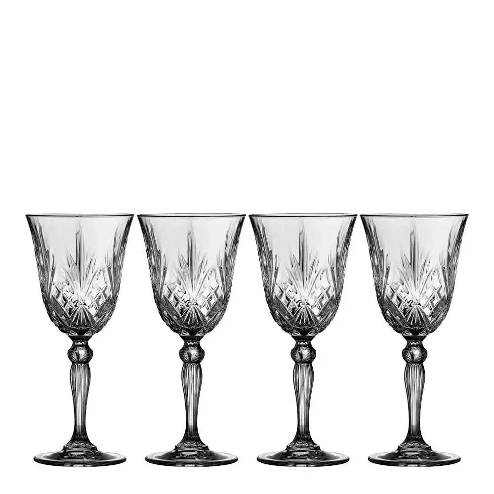 Lyngby Glas Melodia rødvinsglass 27 cl 4 stk klar