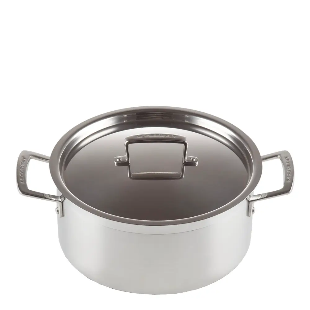 Le Creuset 3-Ply gryte lav med lokk 24 cm 5,3L